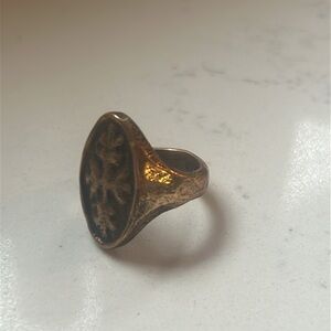 Laurel Hill Nordic Signet Ring Cast Bronze indie designer